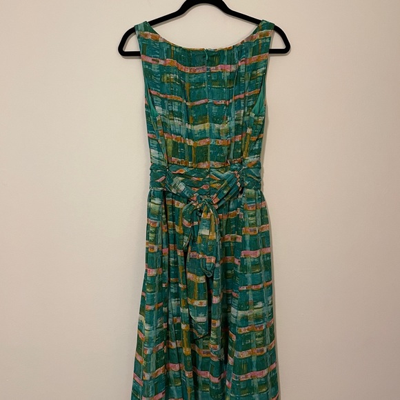 Green Plaid J Howard Dress - 16 - Picture 2 of 4